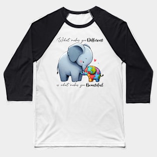 Puzzle Elephant Autism Awareness Gift for Birthday, Mother's Day, Thanksgiving, Christmas Baseball T-Shirt